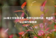 2005瑞士女排精英赛，巴西与中国对决，赛场风云闪耀女排精神
