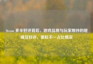 Steam 多半好评背后，游戏品质与玩家期待的碰撞及好评、褒贬不一占比情况