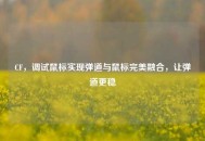 CF，调试鼠标实现弹道与鼠标完美融合，让弹道更稳