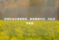 世界杯淘汰赛赛程表，聚焦巅峰对决，共赴足球盛宴