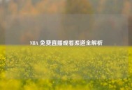 NBA 免费直播观看渠道全解析