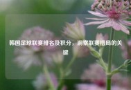 韩国足球联赛排名及积分，洞察联赛格局的关键