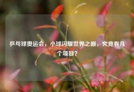 乒乓球奥运会，小球闪耀世界之巅，究竟有几个项目？