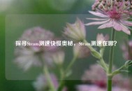 探寻Steam测速快慢奥秘，Steam测速在哪？