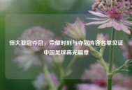 恒大亚冠夺冠，荣耀时刻与夺冠阵容名单见证中国足球高光篇章