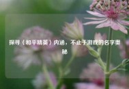 探寻〈和平精英〉内涵，不止于游戏的名字奥秘