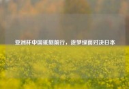 亚洲杯中国砥砺前行，逐梦绿茵对决日本