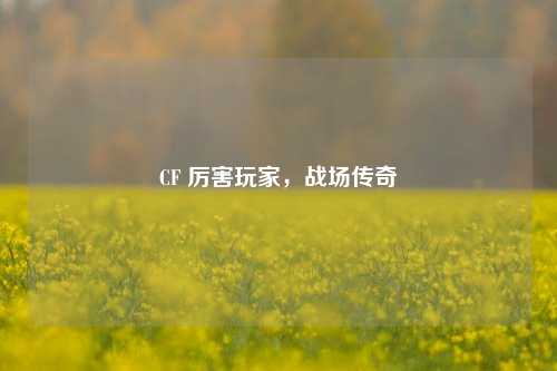 CF 厉害玩家,战场传奇
