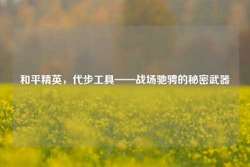 和平精英，代步工具——战场驰骋的秘密武器