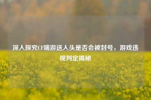 深入探究CF端游送人头是否会被封号，游戏违规判定揭秘