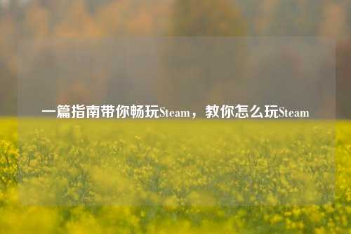 一篇指南带你畅玩Steam，教你怎么玩Steam