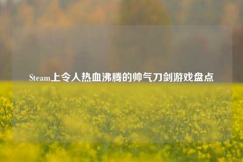 Steam上令人热血沸腾的帅气刀剑游戏盘点