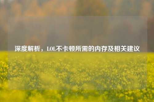 深度解析,LOL不卡顿所需的内存及相关建议