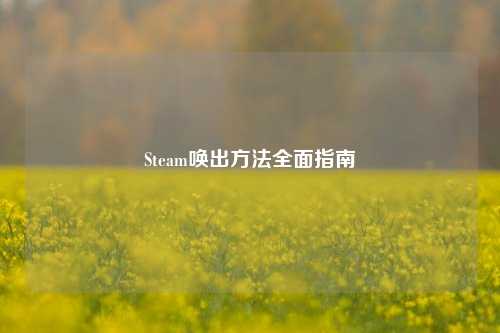 Steam唤出方法全面指南