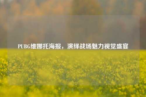 PUBG维娜托海报，演绎战场魅力视觉盛宴