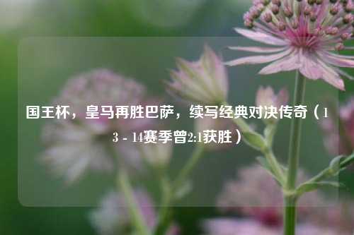 国王杯,皇马再胜巴萨,续写经典对决传奇(13 - 14赛季曾2:1获胜)