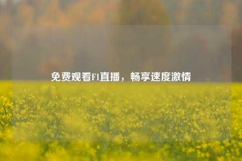 免费观看F1直播,畅享速度***