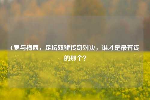 C罗与梅西,足坛双骄传奇对决,谁才是最有钱的那个?