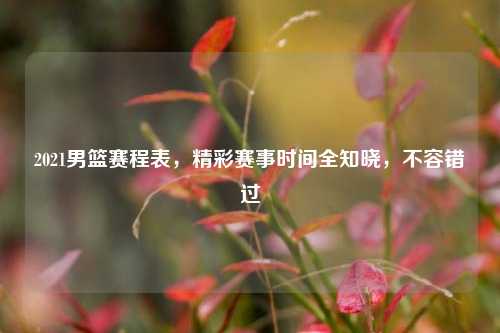 2021男篮赛程表,精彩赛事时间全知晓,不容错过