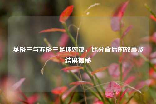 英格兰与苏格兰足球对决,比分背后的故事及结果揭秘