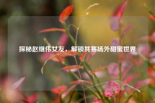 探秘赵继伟女友,解锁其赛场外甜蜜世界