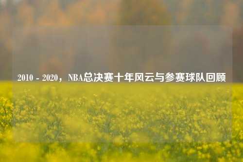 2010 - 2020,NBA总决赛十年风云与参赛球队回顾