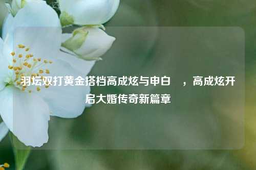 羽坛双打黄金搭档高成炫与申白喆,高成炫开启大婚传奇新篇章