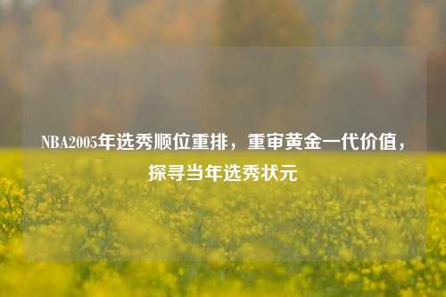NBA2005年选秀顺位重排,重审黄金一代价值,探寻当年选秀状元
