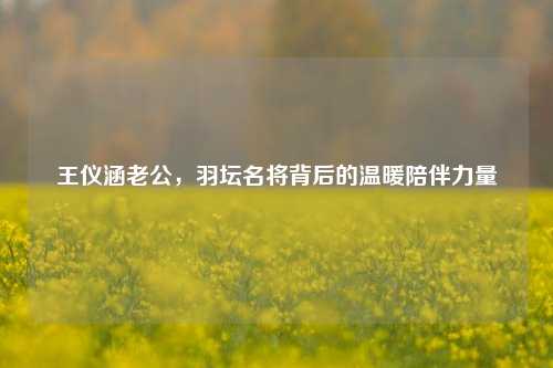 王仪涵老公,羽坛名将背后的温暖陪伴力量
