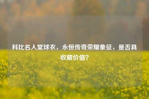 科比名人堂球衣,永恒传奇荣耀象征,是否具收藏价值?