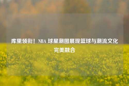 库里领衔!NBA 球星潮图展现篮球与潮流文化完美融合