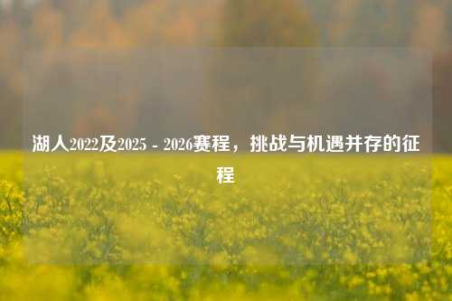 湖人2022及2025 - 2026赛程,挑战与机遇并存的征程